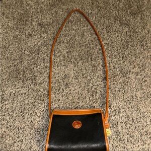 Dooney & Bourke Black and Tan Leather Shoulder Bag